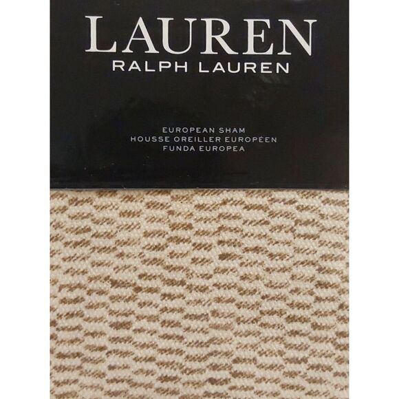 Ralph Lauren ISLA TEXTURE 100% Cotton NATURAL European Euro Pillow Sham $170 - Picture 8 of 12